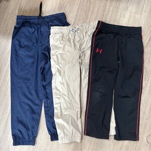 Carter's under armour Kids' Navy, Beige, and Black Joggers bundle